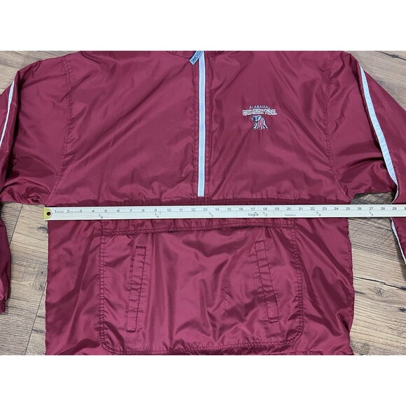 Alabama Crimson Tide Half Zip Windbreaker Womens XL Red Oak, Crimson and White - Picture 5 of 9